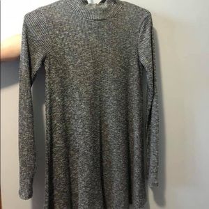Grey Fall/Winter Turtle Neck Dress
